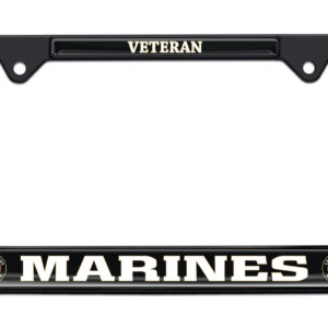 Marines Veteran Black 2026 License Plate Frame