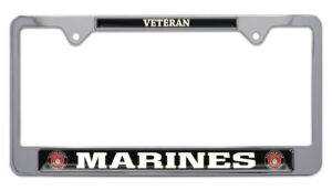 Marines Veteran 2026 License Plate Frame