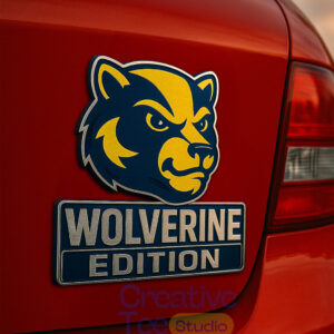 Michigan Wolverines Car Name Badge Emblem