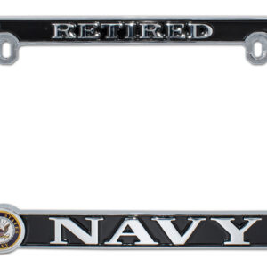 Navy Retired 2026 License Plate Frame