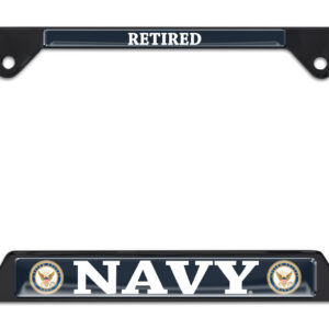 Navy Retired Black Open 2026 License Plate Frame