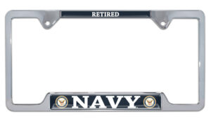 Navy Retired Open 2026 License Plate Frame