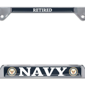 Navy Retired Open 2026 License Plate Frame