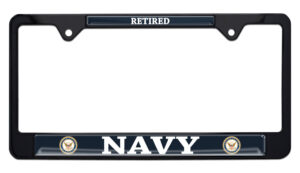 Navy Retired Color Black 2026 License Plate Frame
