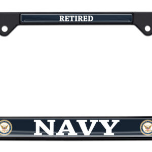 Navy Retired Color Black 2026 License Plate Frame