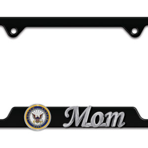 Navy Mom Black 2026 License Plate Frame