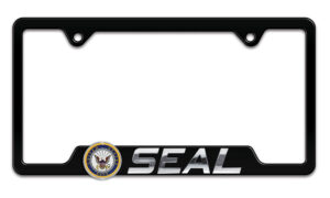 Navy Seal Black Cutout 2026 License Plate Frame