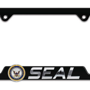 Navy Seal Black Cutout 2026 License Plate Frame
