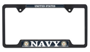 US Navy Black Open 2026 License Plate Frame