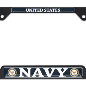 US Navy Black Open 2026 License Plate Frame