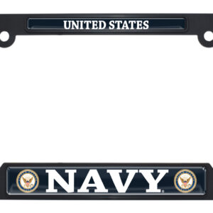 US Navy Black Open 2026 License Plate Frame