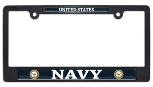 US Navy Black 2026 License Plate Frame