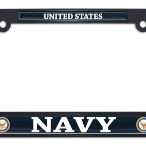 US Navy Black 2026 License Plate Frame