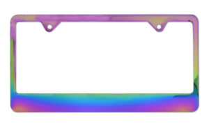 Prismatic Neon 2026 License Plate Frame