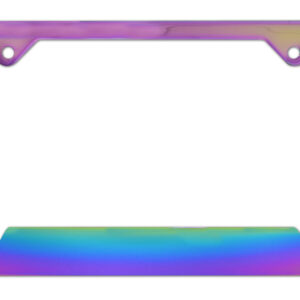 Prismatic Neon Open 2026 License Plate Frame