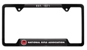 National Rifle Association Heritage Black Open Corner 2026 License Plate Frame