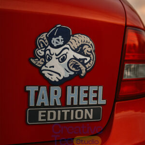 North Carolina Tar Heels Car Name Badge Emblem
