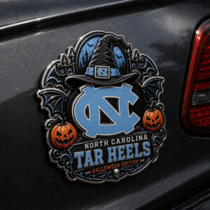North Carolina Tar Heels Halloween Edition Car Name Badge Emblem