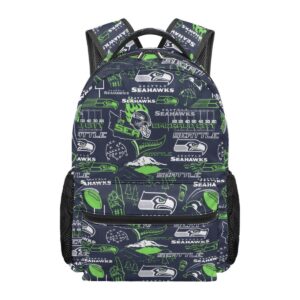 Seattle Seahawks All Over Print School Backpack