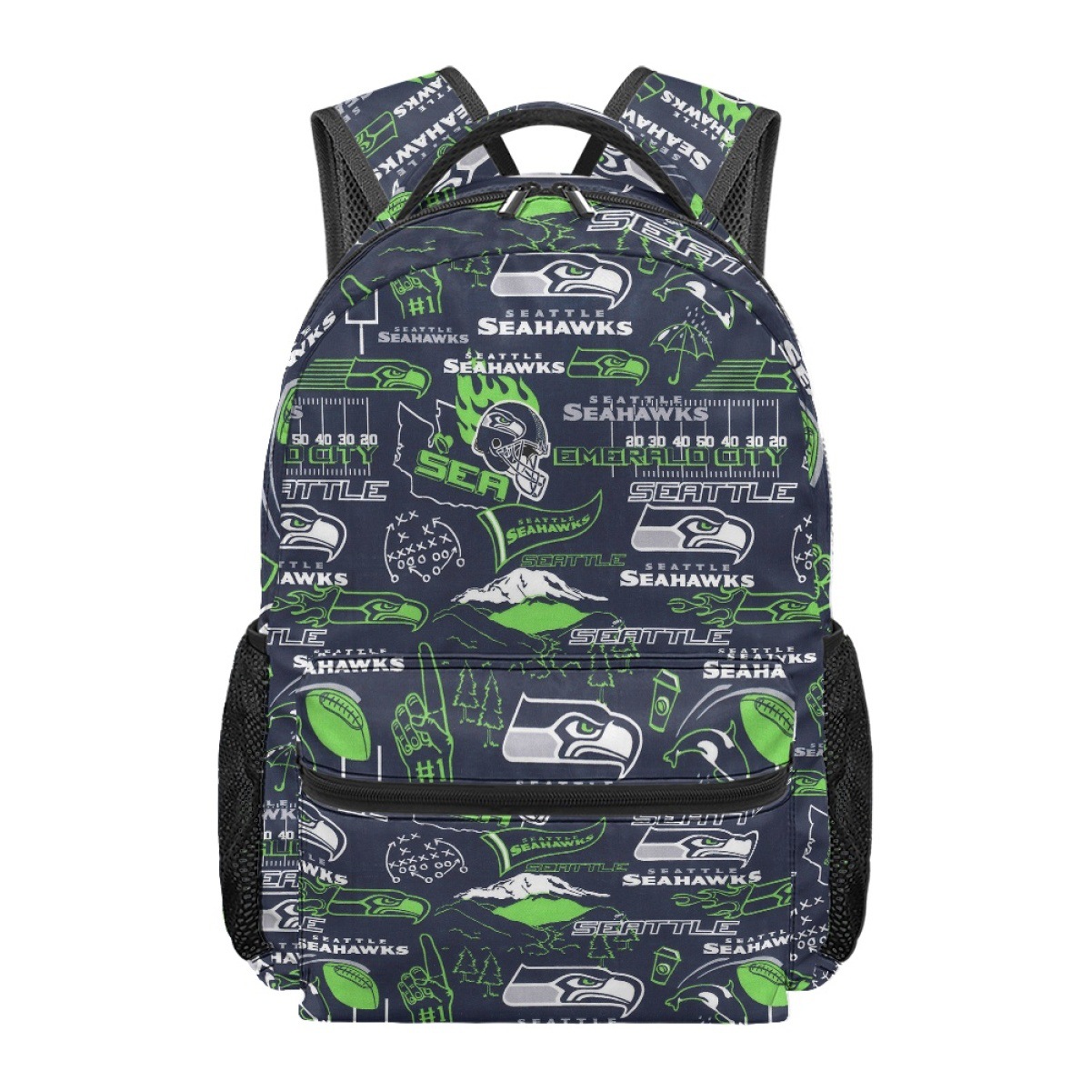 Seattle Seahawks All Over Print School Backpack 1 Seattle Seahawks All Over Print School Backpack