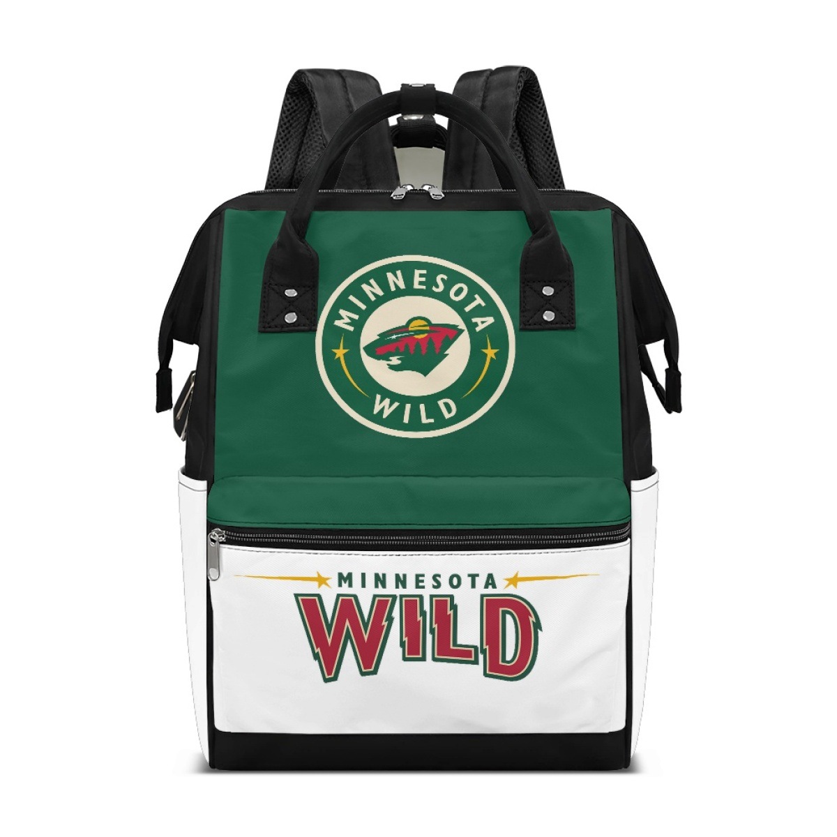 Minnesota Wild Team Logo School Backpack 1 Minnesota Wild Team Logo School Backpack