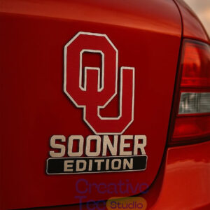 Oklahoma Sooners Car Name Badge Emblem
