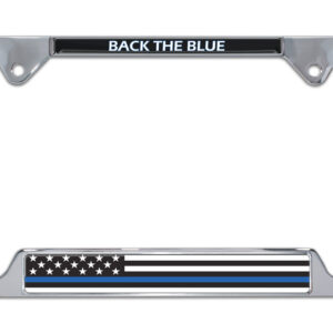 Police Flag Open Corners 2026 License Plate Frame