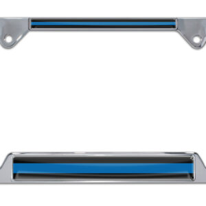 Police Blue Line Open Corners 2026 License Plate Frame