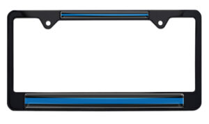 Police Thin Blue Line Black 2026 License Plate Frame