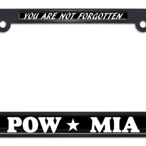 POW Black 2026 License Plate Frame