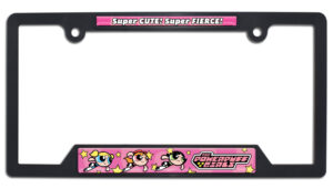 Powerpuff Girls Cute and Fierce Open Corners 2026 License Plate Frame