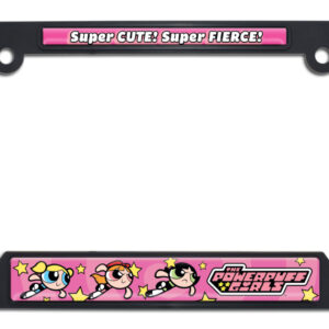 Powerpuff Girls Cute and Fierce Open Corners 2026 License Plate Frame