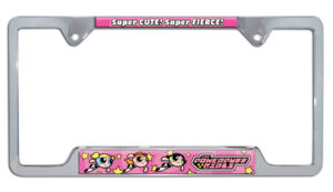 Powerpuff Girls Pink Open Corners 2026 License Plate Frame