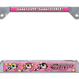 Powerpuff Girls Pink Open Corners 2026 License Plate Frame