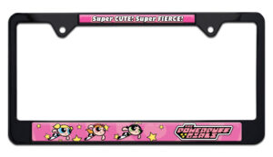 Powerpuff Girls Cute and Fierce Black Standard 2026 License Plate Frame