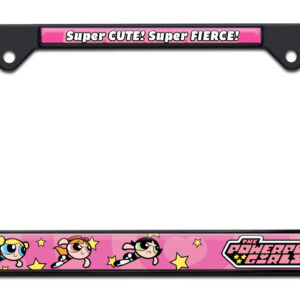 Powerpuff Girls Cute and Fierce Black Standard 2026 License Plate Frame