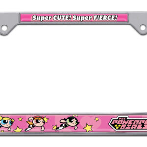 Powerpuff Girls Pink Standard 2026 License Plate Frame