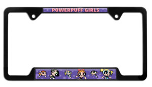 Powerpuff Girls Black Open Corners 2026 License Plate Frame