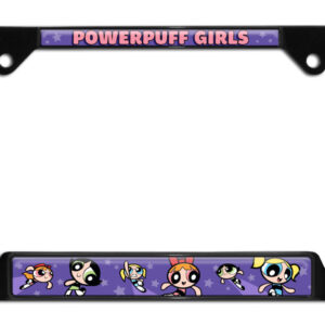 Powerpuff Girls Black Open Corners 2026 License Plate Frame