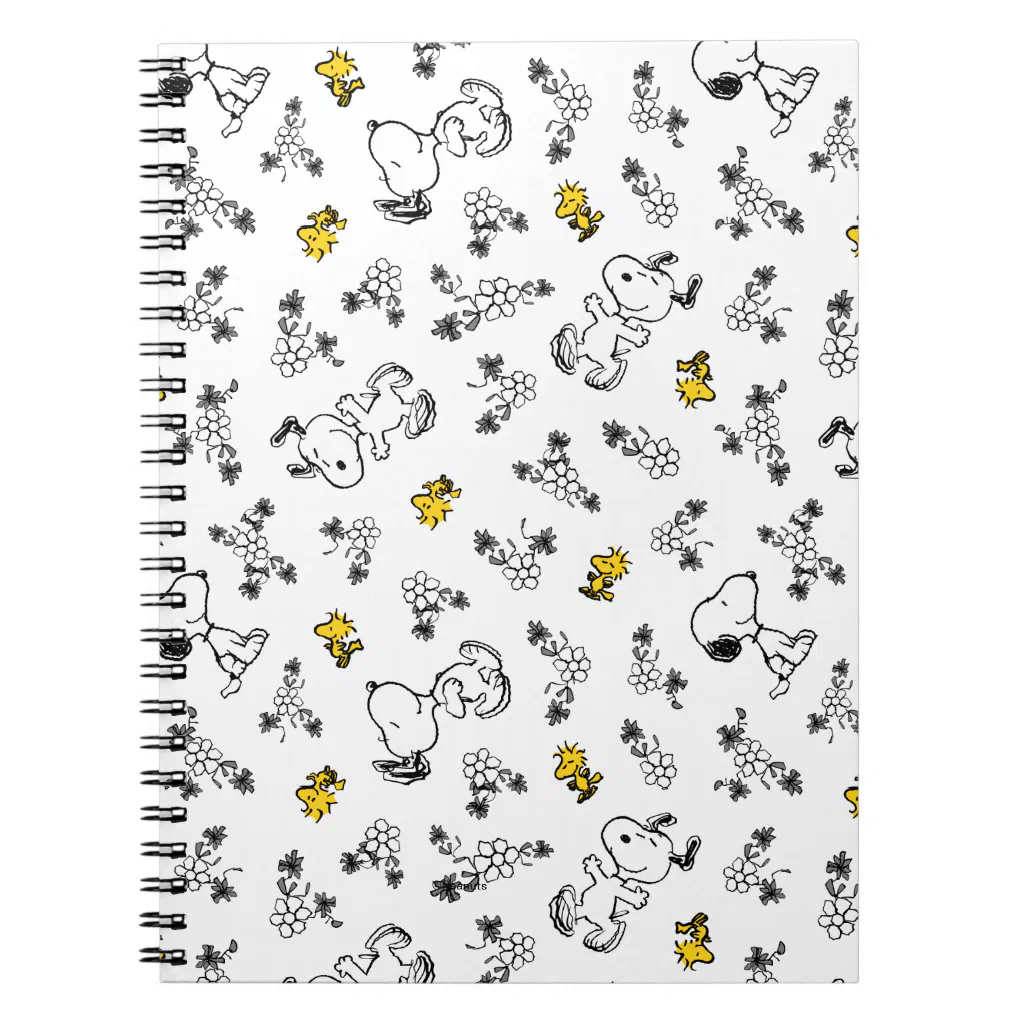 Peanuts Snoopy And Woodstock Flower Pattern Notebook 1 Peanuts Snoopy And Woodstock Flower Pattern Notebook