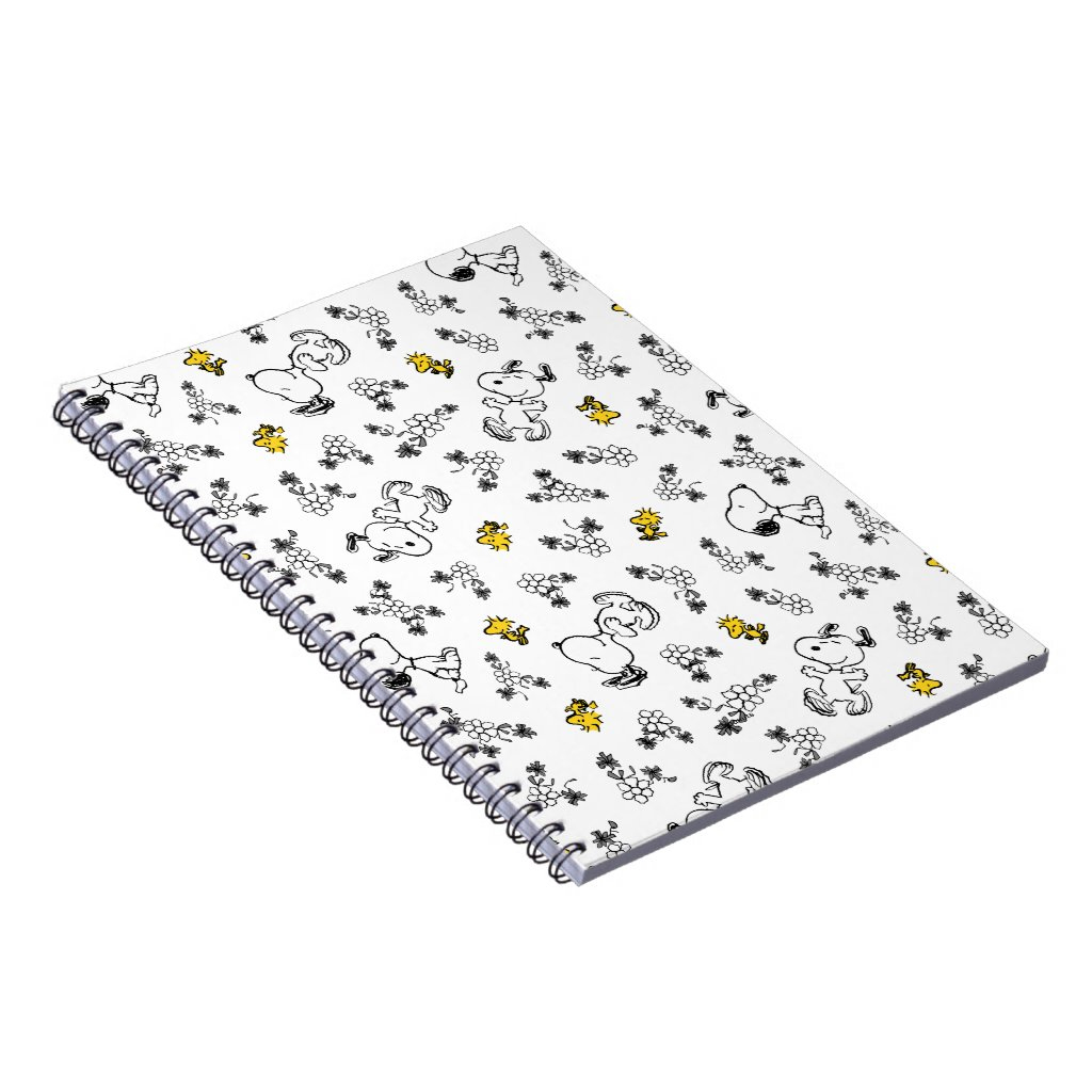 Peanuts Snoopy And Woodstock Flower Pattern Notebook 3 Peanuts Snoopy And Woodstock Flower Pattern Notebook