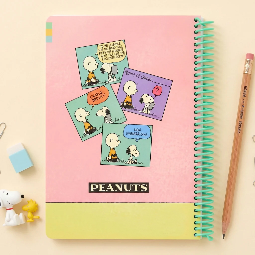 Peanuts Snoopy Pink Back to School 2026 Notebook 2 Peanuts Snoopy Pink Back to School 2026 Notebook