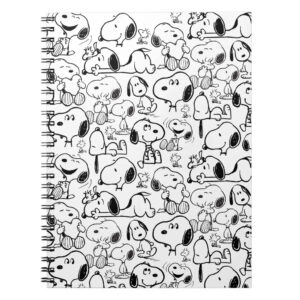 Peanuts Snoopy Smile Giggle Laugh Pattern Notebook