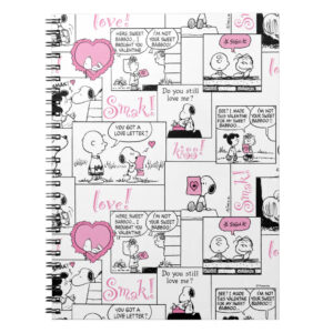 Peanuts Valentine Heart Love Pattern Notebook