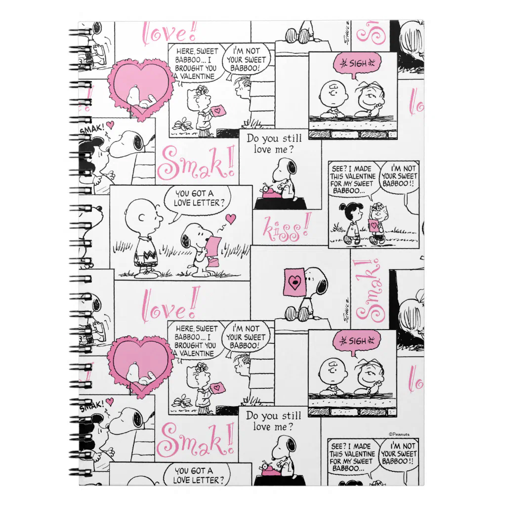Peanuts Valentine Heart Love Pattern Notebook 1 Peanuts Valentine Heart Love Pattern Notebook