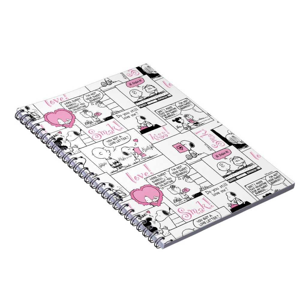 Peanuts Valentine Heart Love Pattern Notebook 3 Peanuts Valentine Heart Love Pattern Notebook