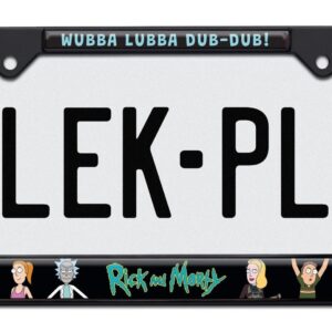 Rick and Morty Black Standard 2026 License Plate Frame
