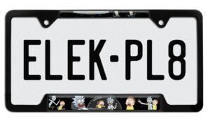 Rick and Morty Space Black Open 2026 License Plate Frame