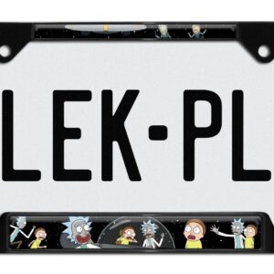 Rick and Morty Space Black Open 2026 License Plate Frame