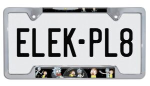 Rick and Morty Space Open 2026 License Plate Frame